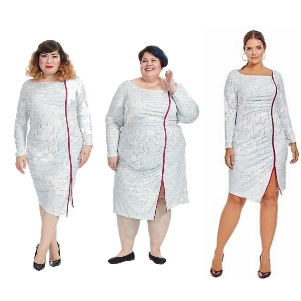 Jete. Ice Geometric Asymmetric Dress